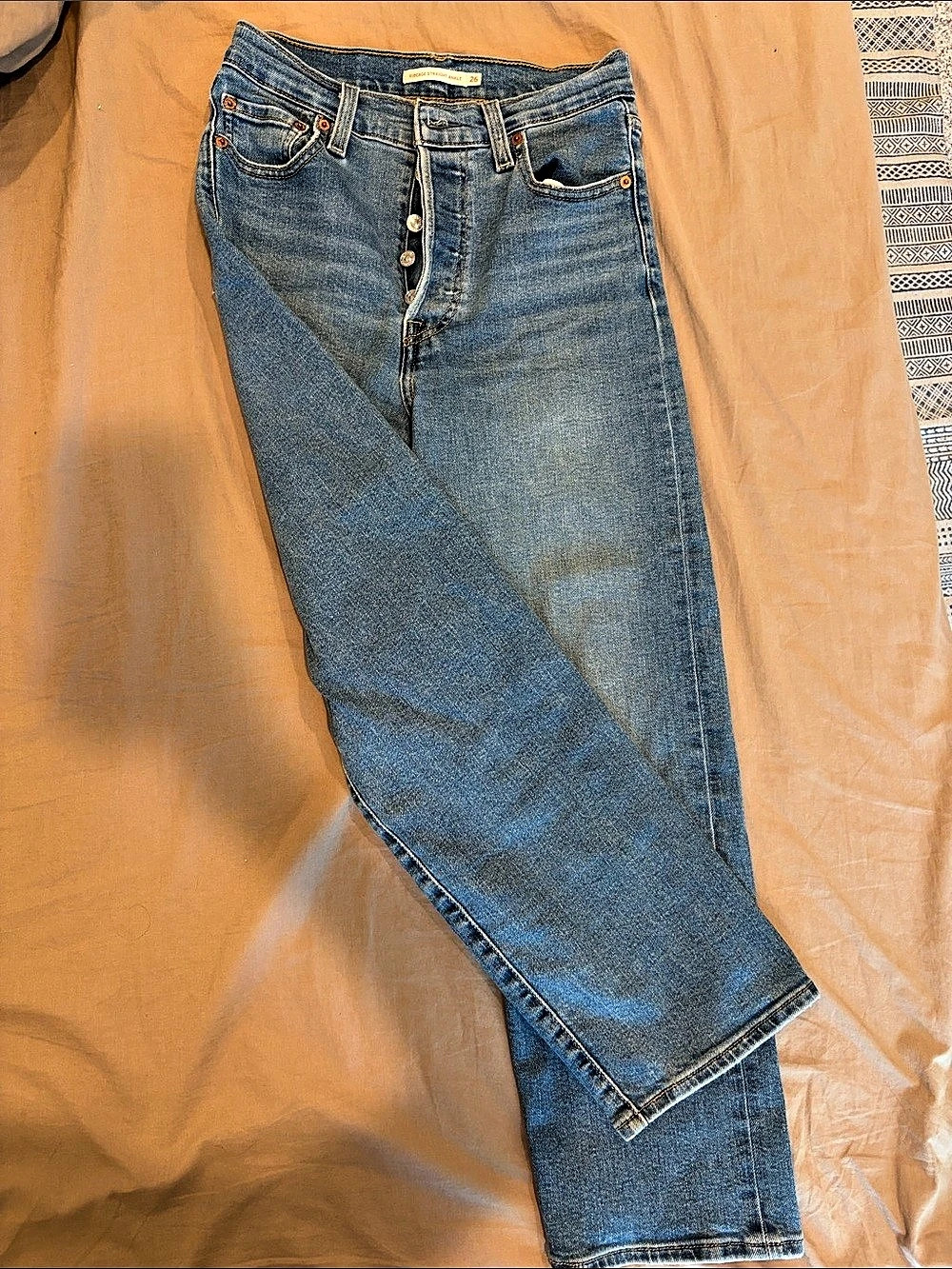 Levi's Ribcage Straight Ankle Jeans Blue Waist 26